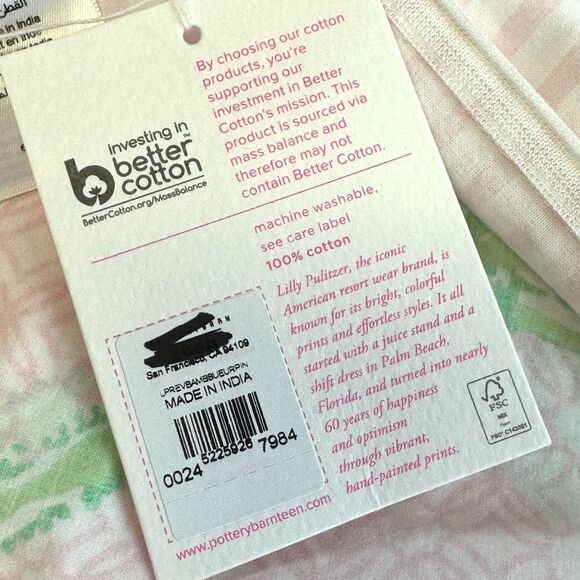 Lilly Pulitzer Reversible Bamboo Butterfly Euro Pillow Cover Pink Tropical NEW - Picture 10 of 11